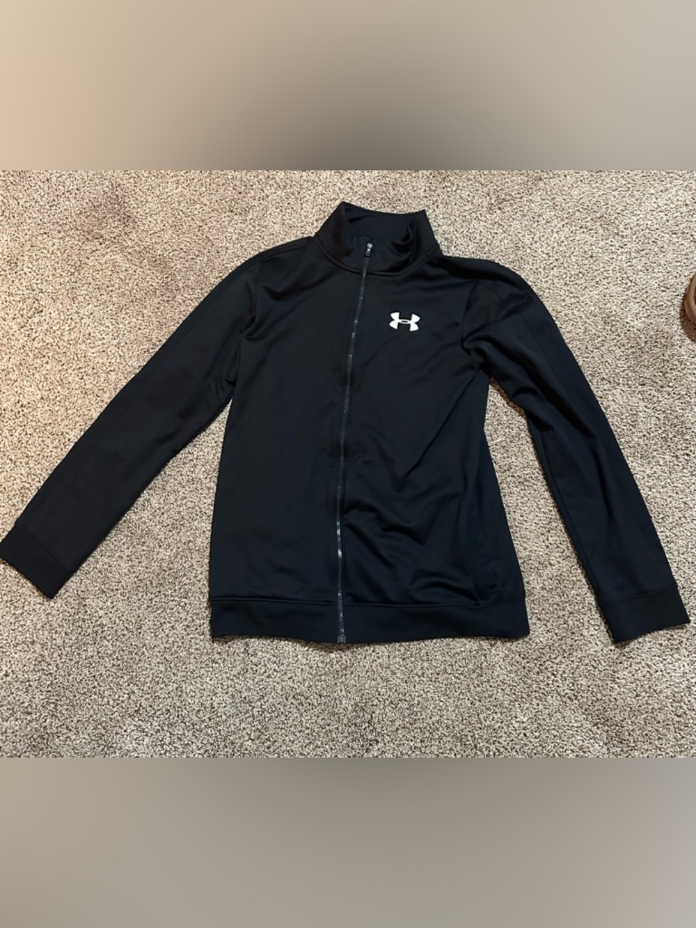 Youth Under Armour Black Lightweight Zip-Up Jacket